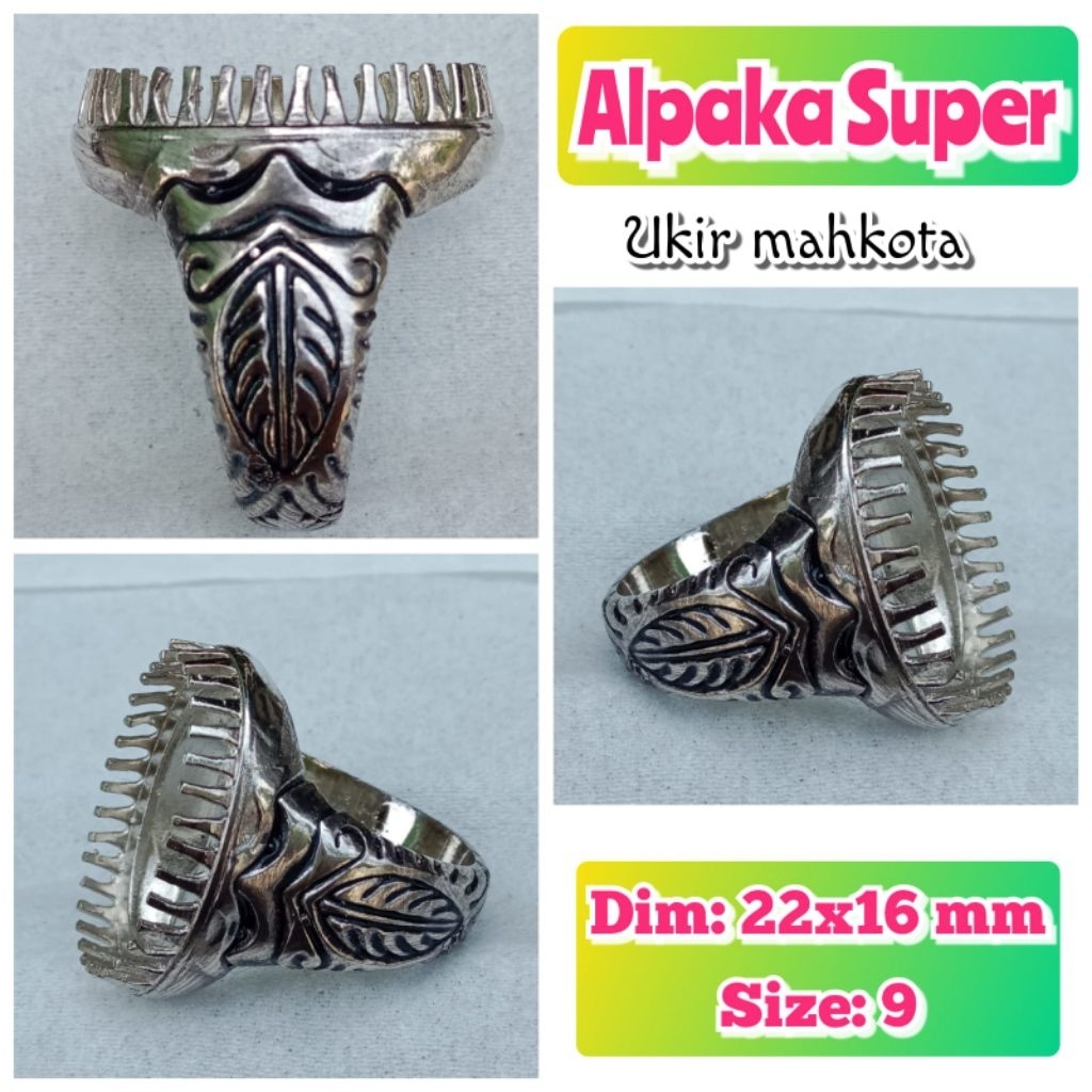 cincin emban batu akik batu permata alpaka super ukir Bali.57