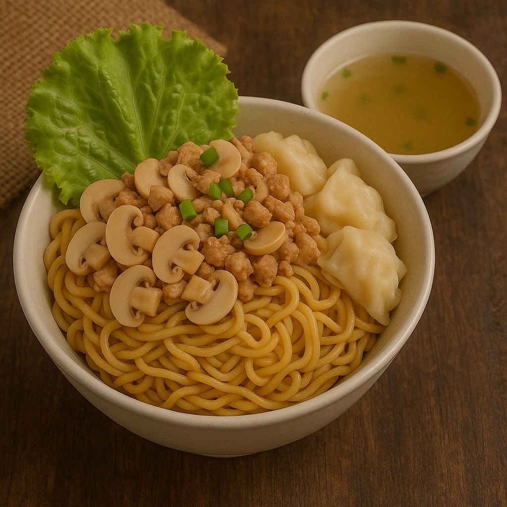 

Mie Ayam Jamur Pangsit Rebus