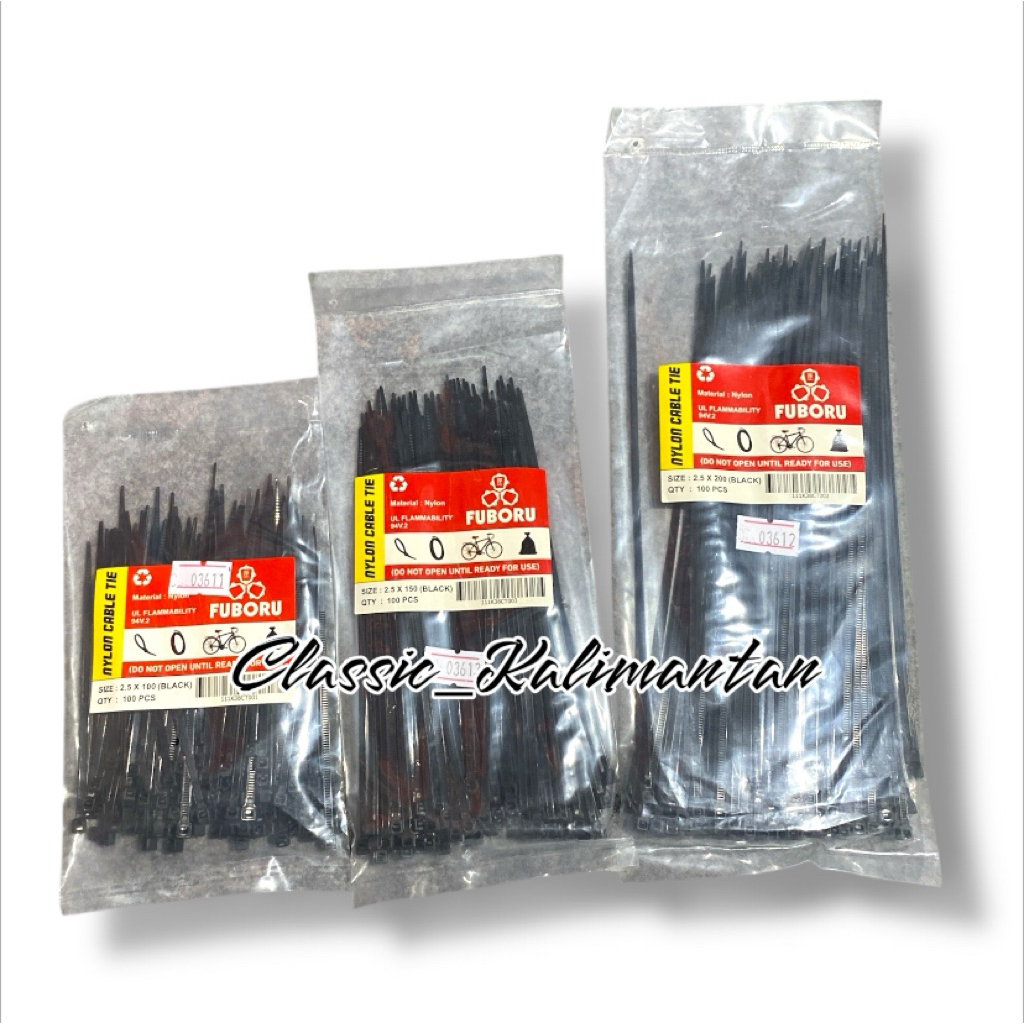 

KABEL TIES PANJANG DAN PENDAK UKURAN 2.5 100 - 2.5 200 FUBORU