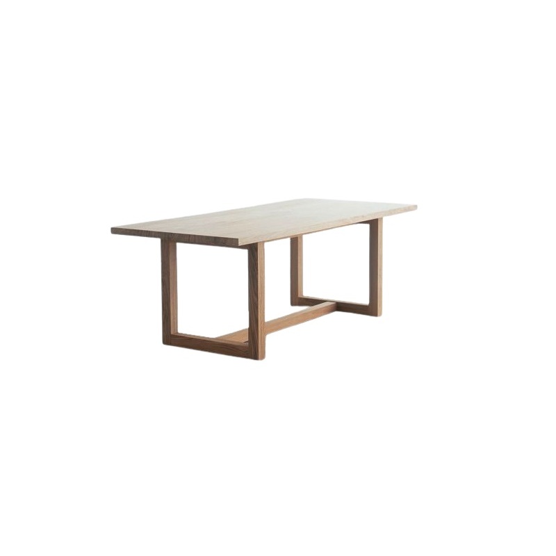 HORESTCO Meja Makan Minimalis Kayu Jati Korea Dining Table untuk Rumah, Hotel, Kafe, dan Restoran