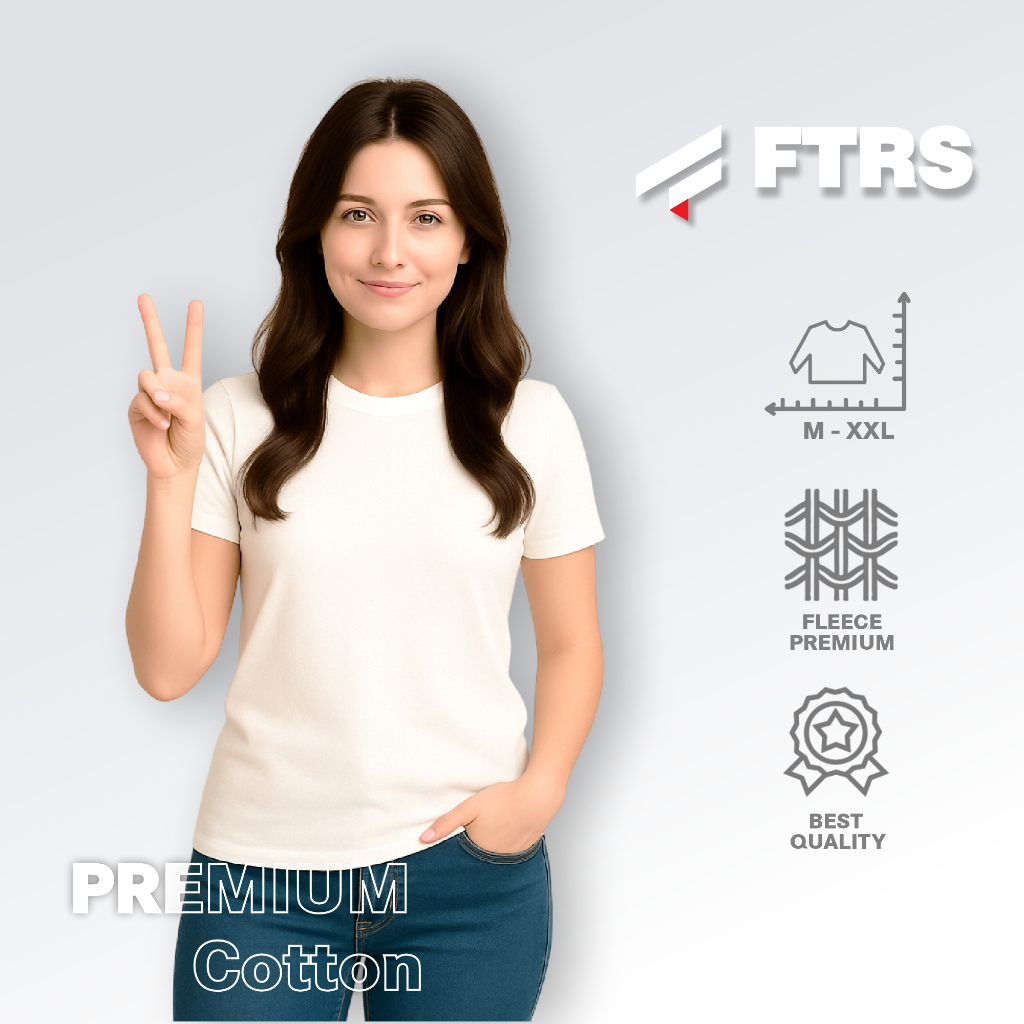 V3 - Kaos Polos Cotton Combed 30s Lengan Pendek T-shirt Pria Wanita