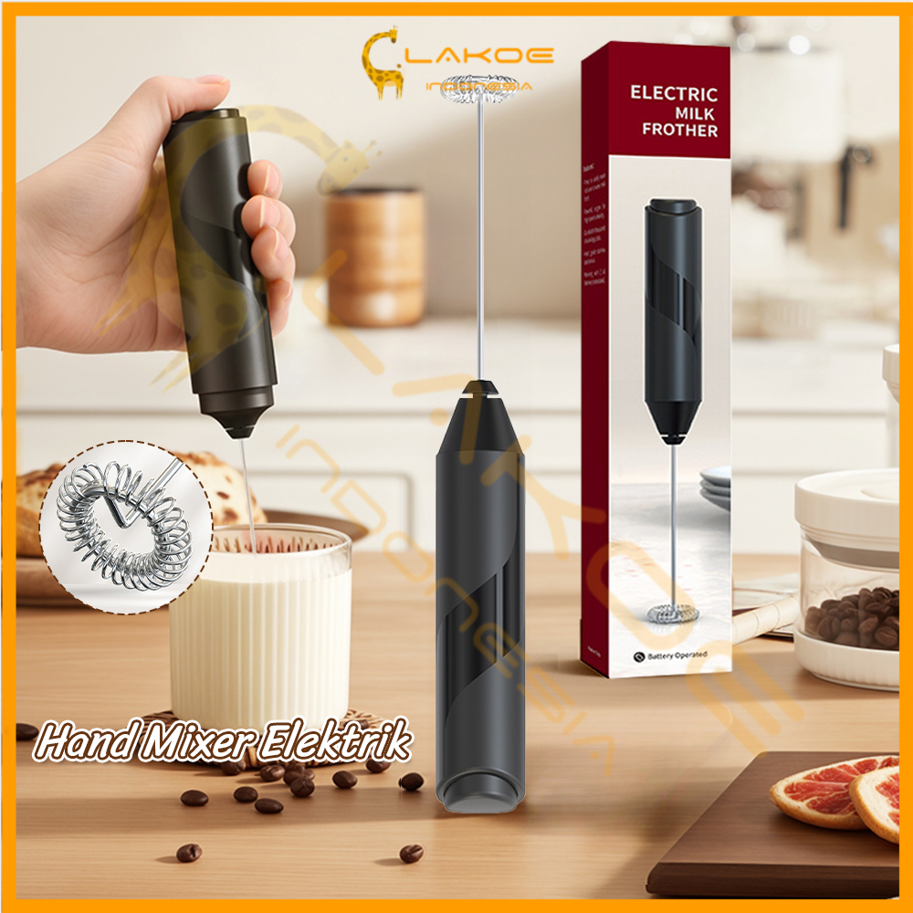 Lakoe Hand Mixer Mini Elektrik Pengaduk Kopi Alat Kocok Telur Elektrik Pengocok Telur Foam