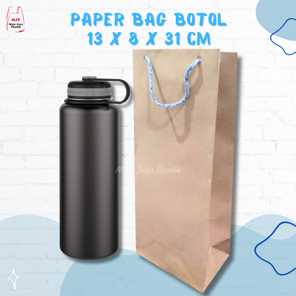 

PAPERBAG COKELAT BOTOL MINUM 13x8x31 Tas Kertas Buat Ukuran Botol Kaktus Nice Six Oup