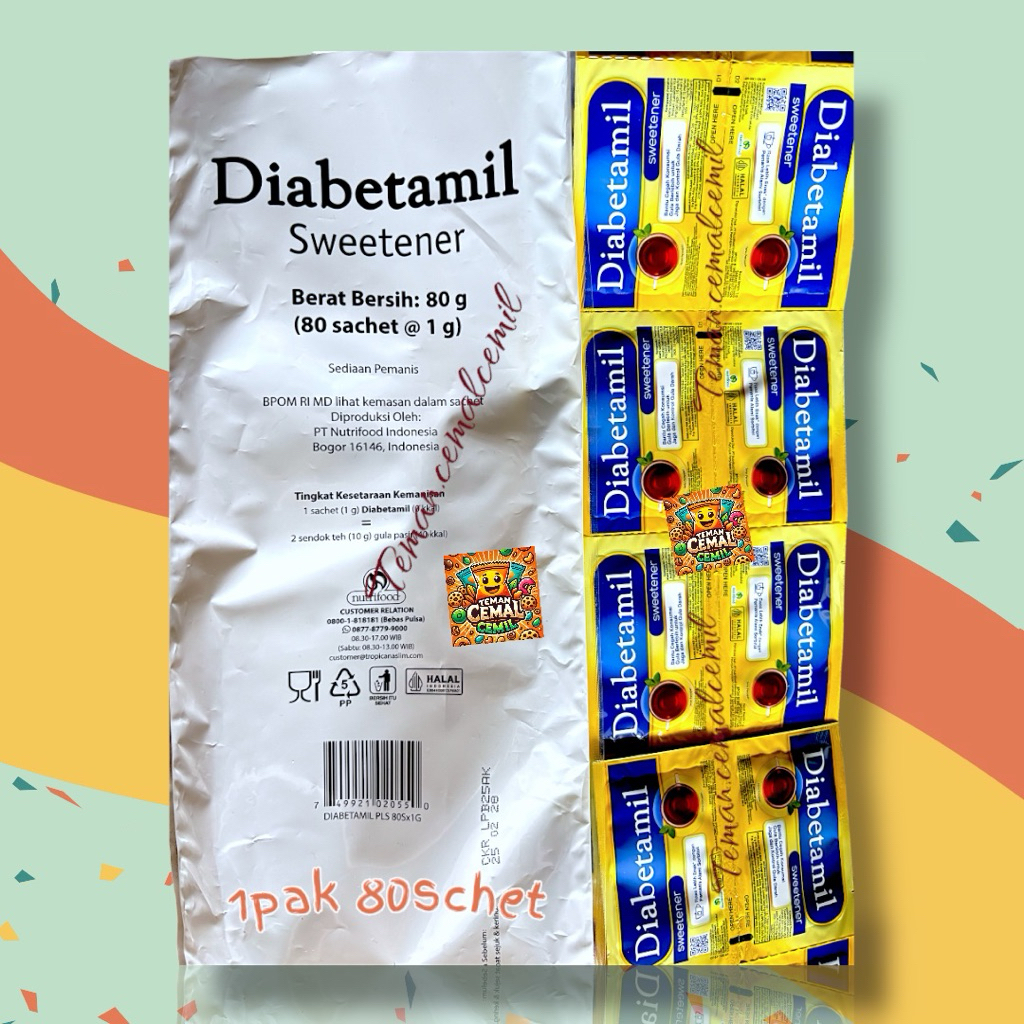 

Gula Diabetamil Sweetener 80Sachet (1pak)