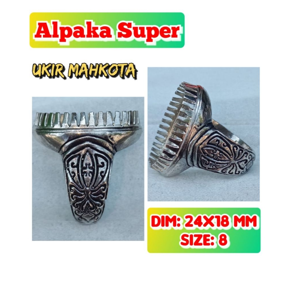 cincin emban batu akik batu permata alpaka super ukir Bali.76