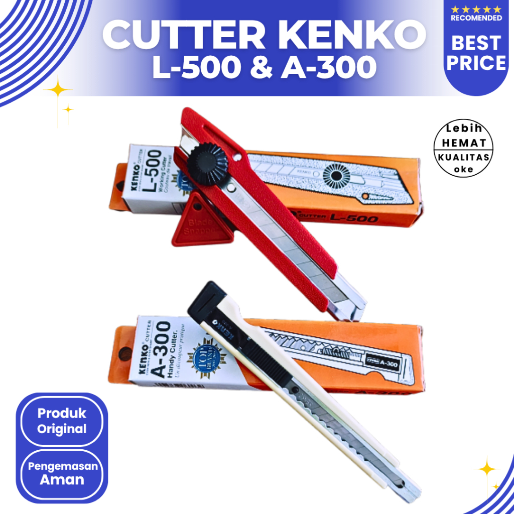 

CUTER KENKO - Cutter Besar L-500 & A-300 / Pemotong Kertas Serbaguna