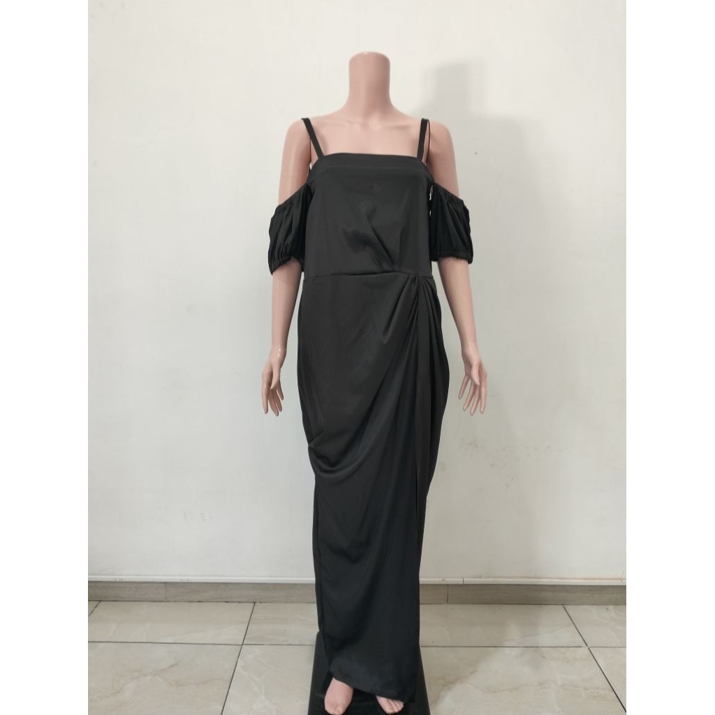 PRELOVED LONG PARTY DRESS BLACK