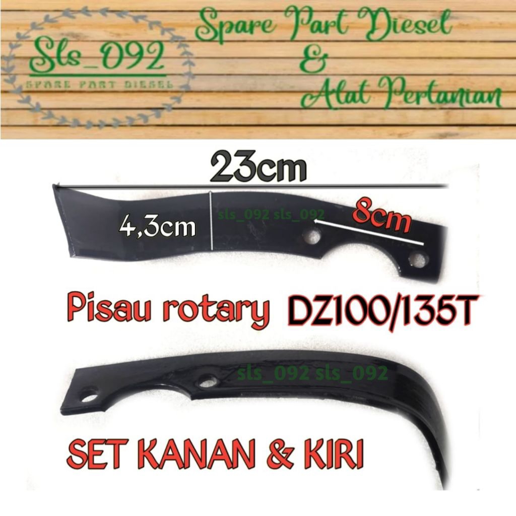 PISAU ROTARY DZ100/135T MINI TRACTOR (KIRI DAN KANAN)