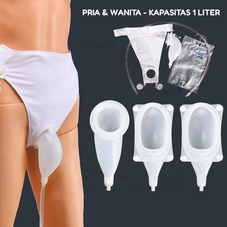 Celana Dalam Kateter Urine Alat Kencing Pipis Kateter Luar Urinal Bag Pee Holder Celana Kateter Cela