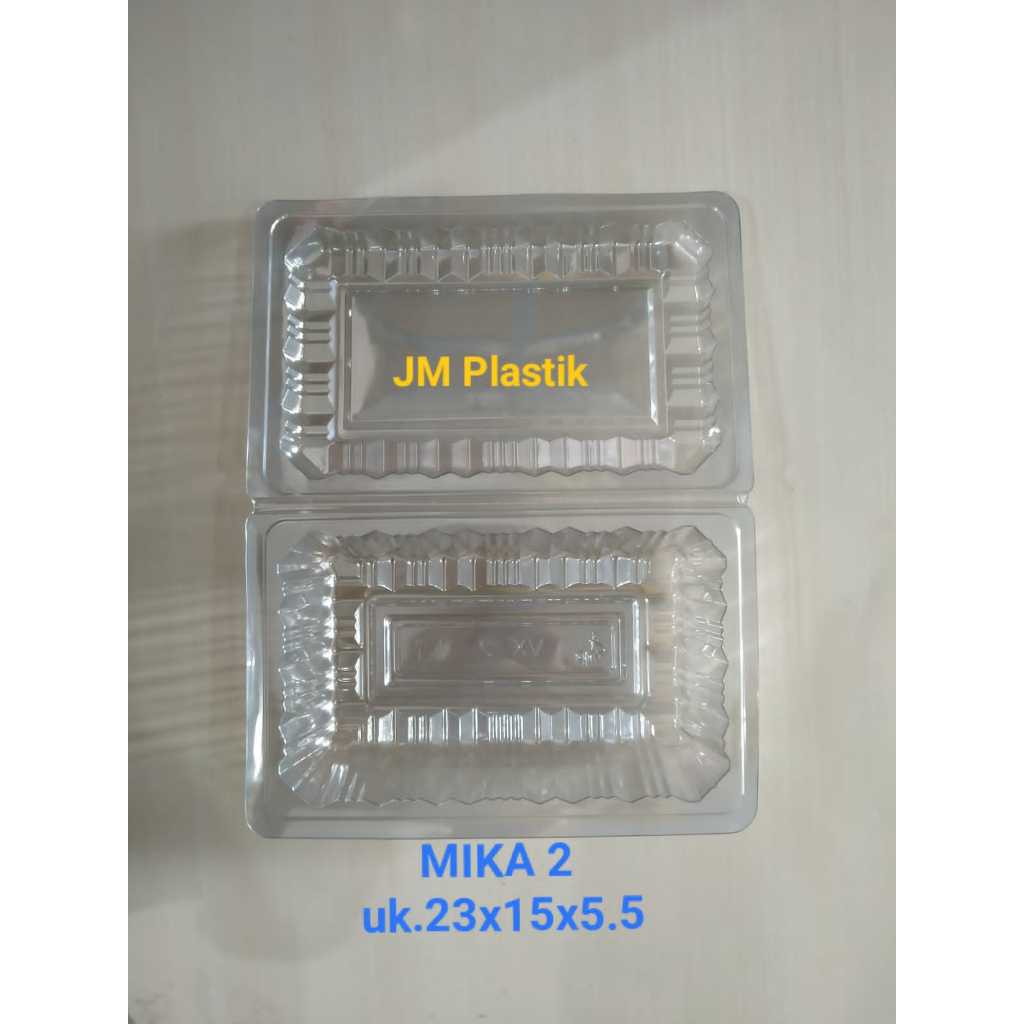 MIKA KUE 2 uk.21x13x5.5 / MIKA KUE BASAH / PLASTIK MIKA - 50 PCS