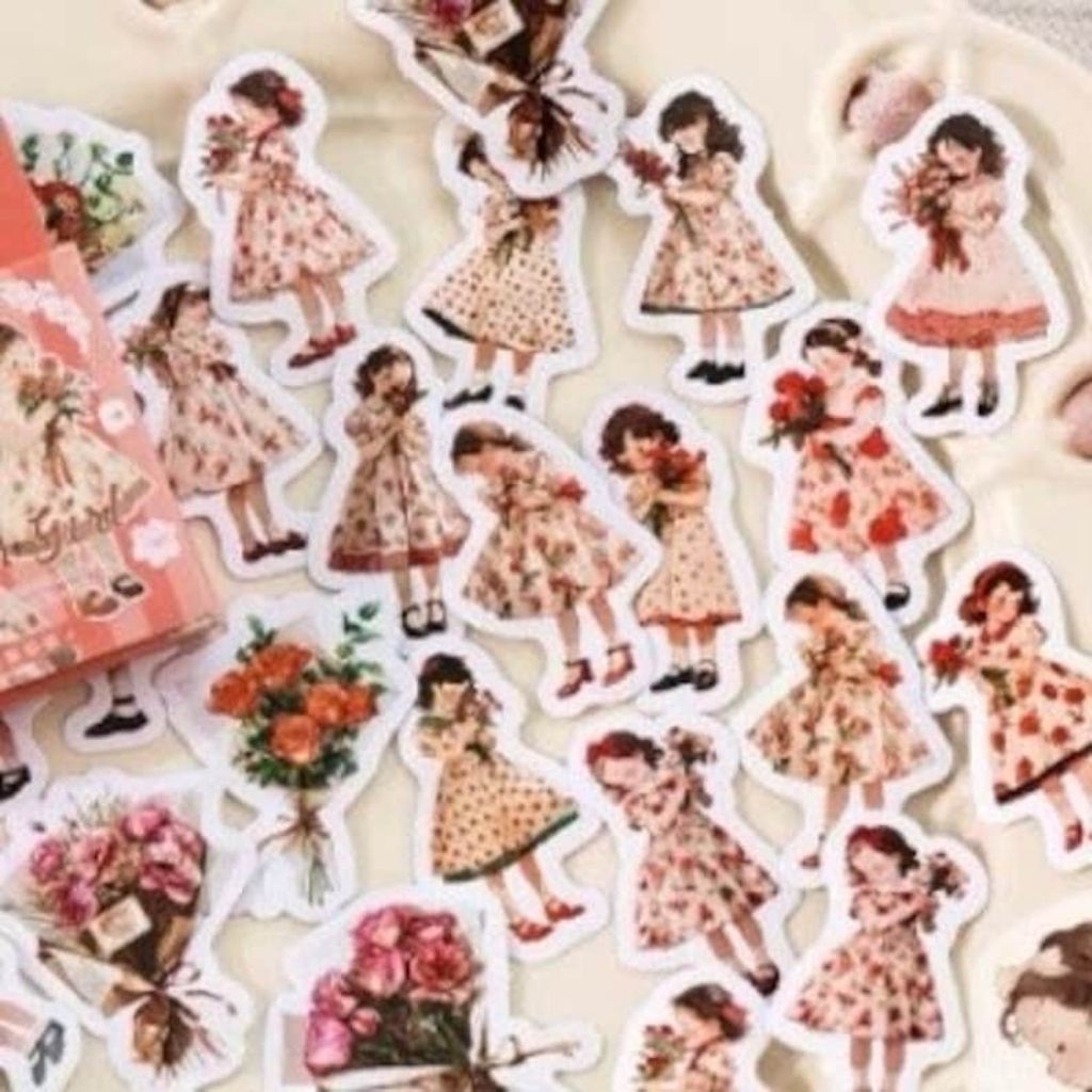 

MINI STIKER JOURNALING WATERPROOF GIRL OF THE GARDEN