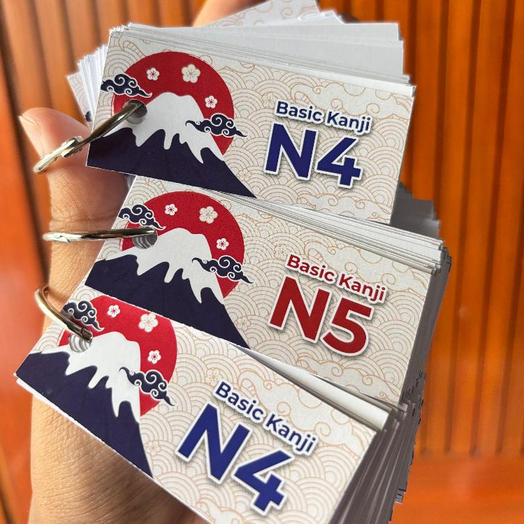 

Flash Card Kanji N5 dan N4 PAKET HEMAT BASIC
