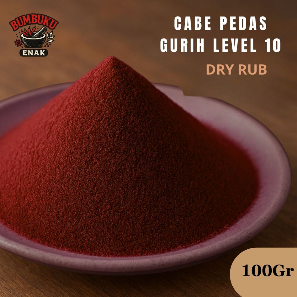 

Bumbu Tabur Cabe Pedas Gurih Level 10 100gr | Dry Rub Lezat untuk Masakan & Camilan Pedas Nikmat