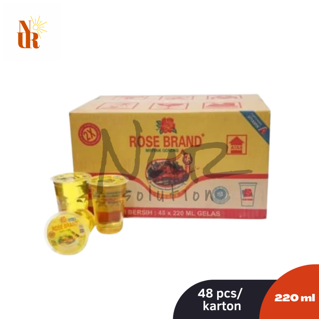 

Rose Brand Minyak Goreng Gelas 220mL x 48 pcs (Karton)