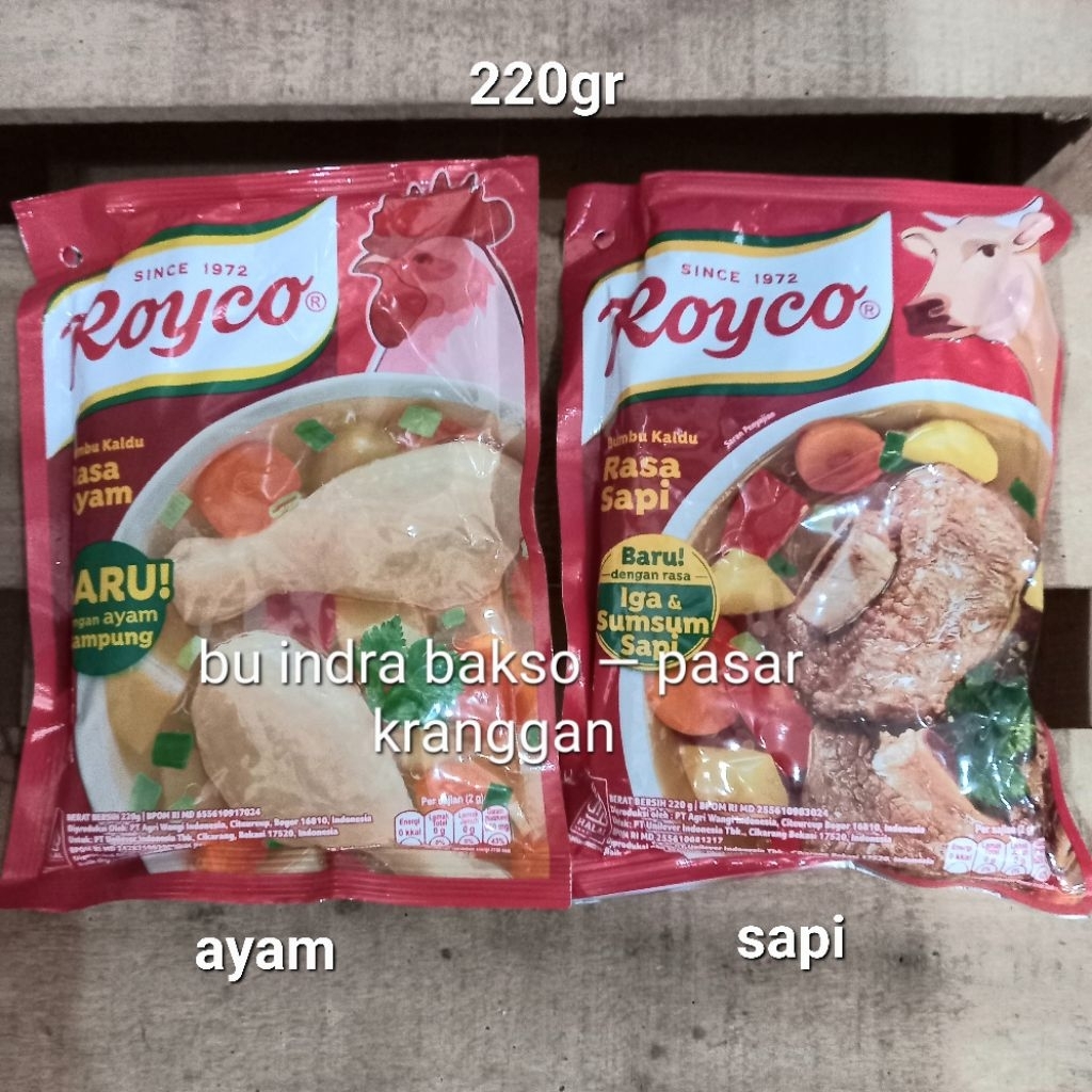 

royco kaldu ayam sapi 220 gr penyedap