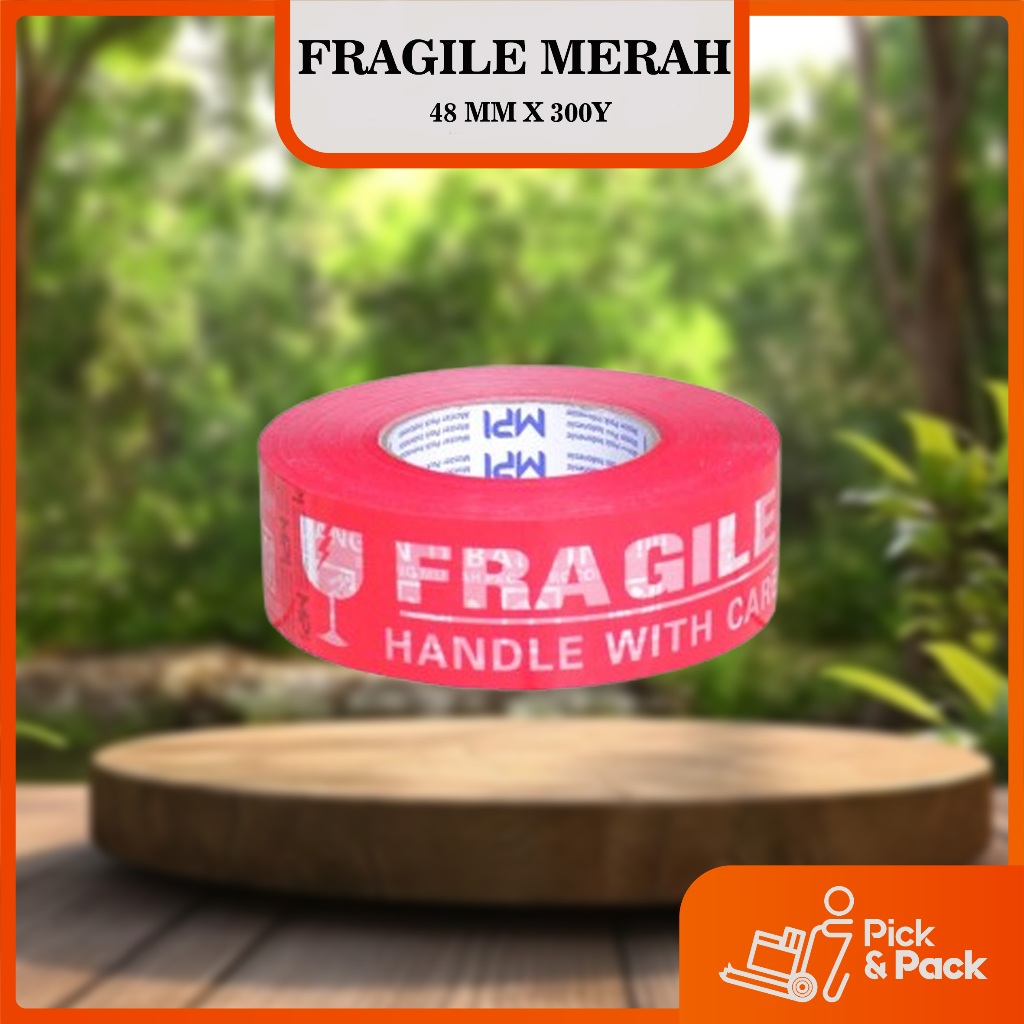 

Lakban Fragile JANGAN DIBANTING 2 INCH 48mm x 300 YARD SEVEN STAR / HEMAT MURAH