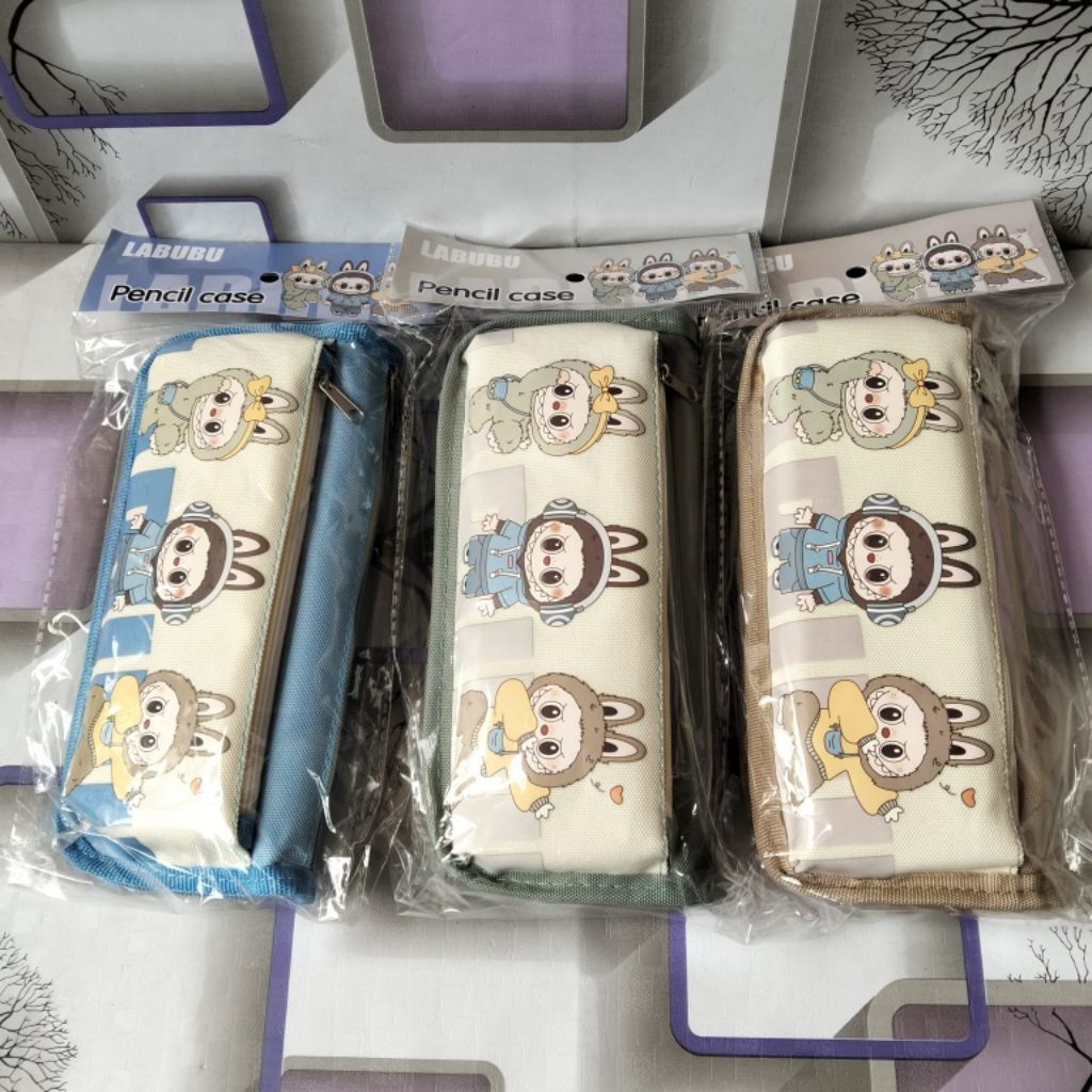

Tempat Pensil, 2 Resleting Motif Gambar Labubu