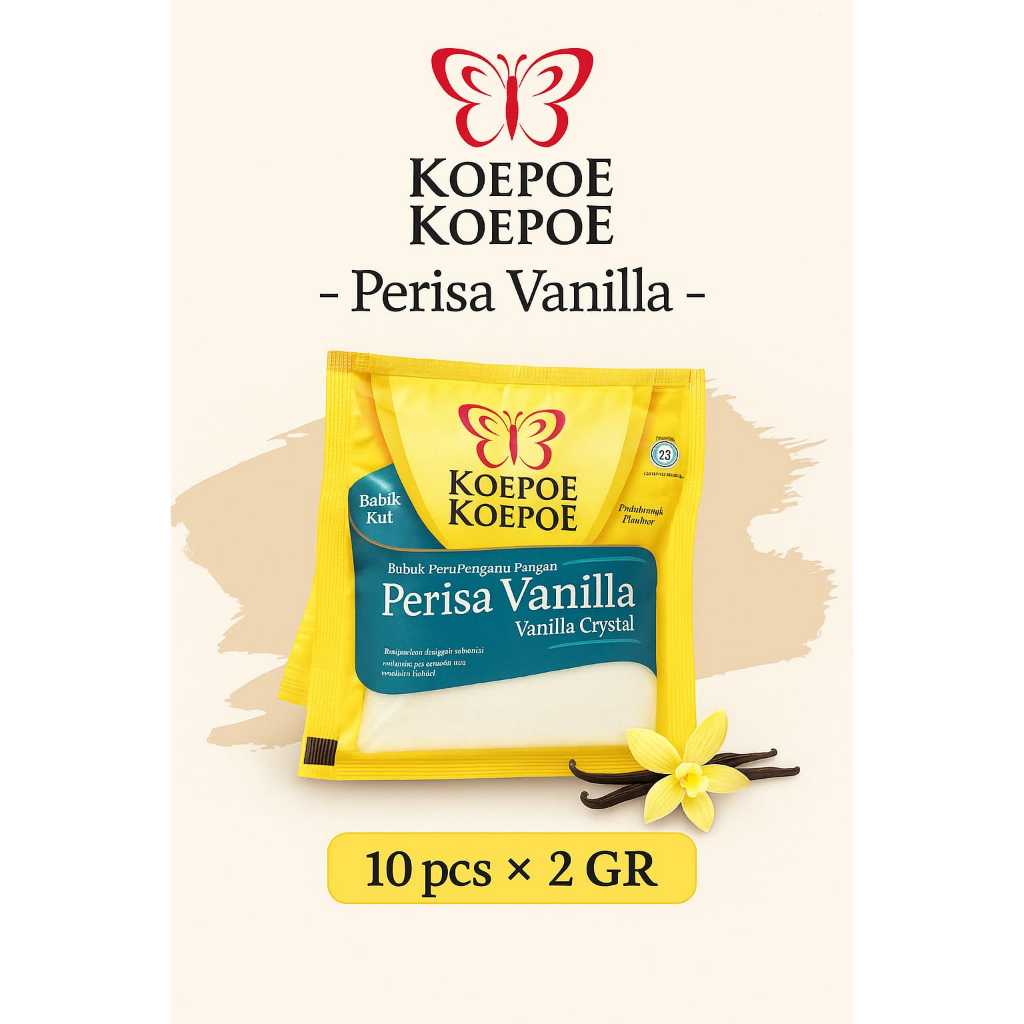 

Perisa Vanilla KOEPOE KOEPOE Sachet 2 GR (10) - Bubuk Essence Perasa Vanila
