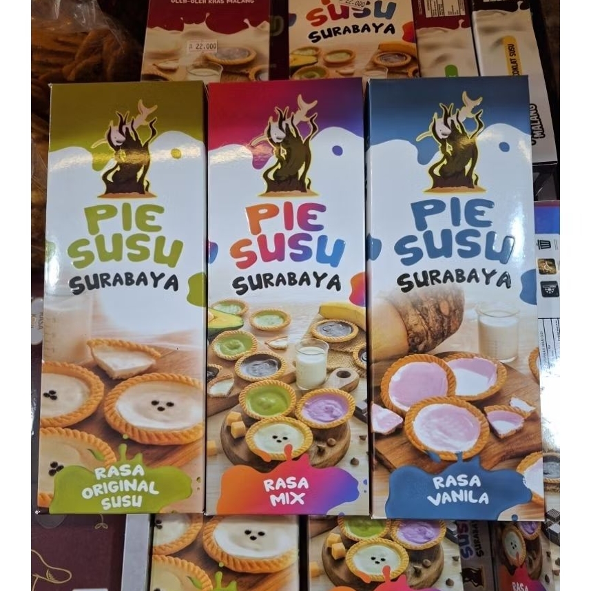 

Pie Susu Surabaya rasa mix / vanilla / original susu isi 6 pcs