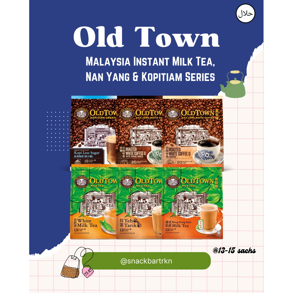 

OldTown Instant White Cofee / Milk Tea / Nan Yang / Kopitiam Series