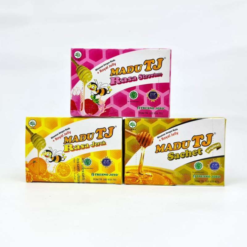 

Madu Tj Sachet Rasa Strawberry Jeruk Original 1 Box isi 12 sachet