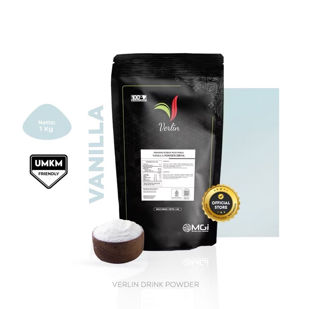 

bubuk minuman Verlin drink powder VANILLA 1kg verlin powder drink vanila 1kg verlin vanilla