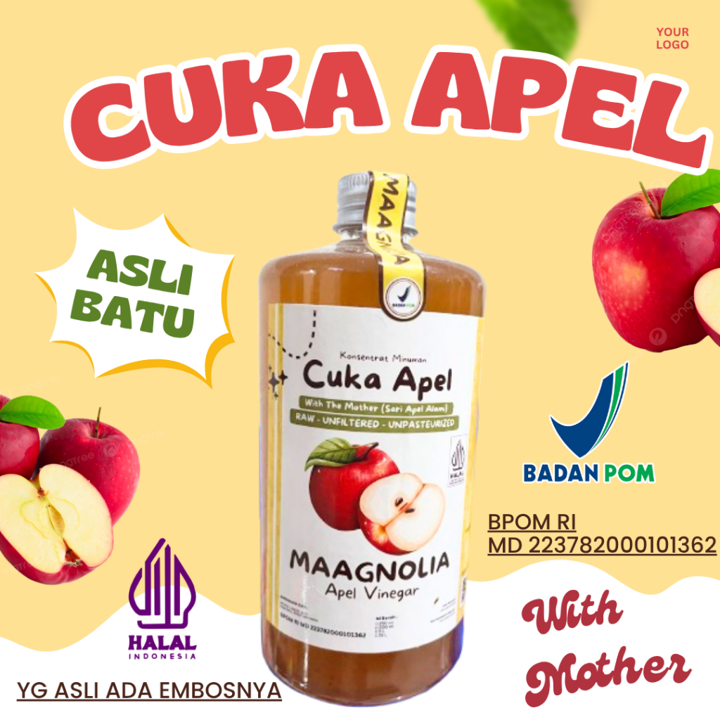 

Finega Apple Vinegar With Mother Cuka Apel Original Magnolia Cuka Apel Organik