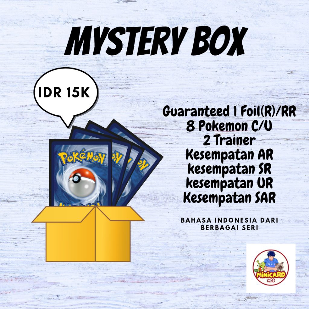 Mystery Box/pack 15k Kartu Pokemon Original TCG indonesia