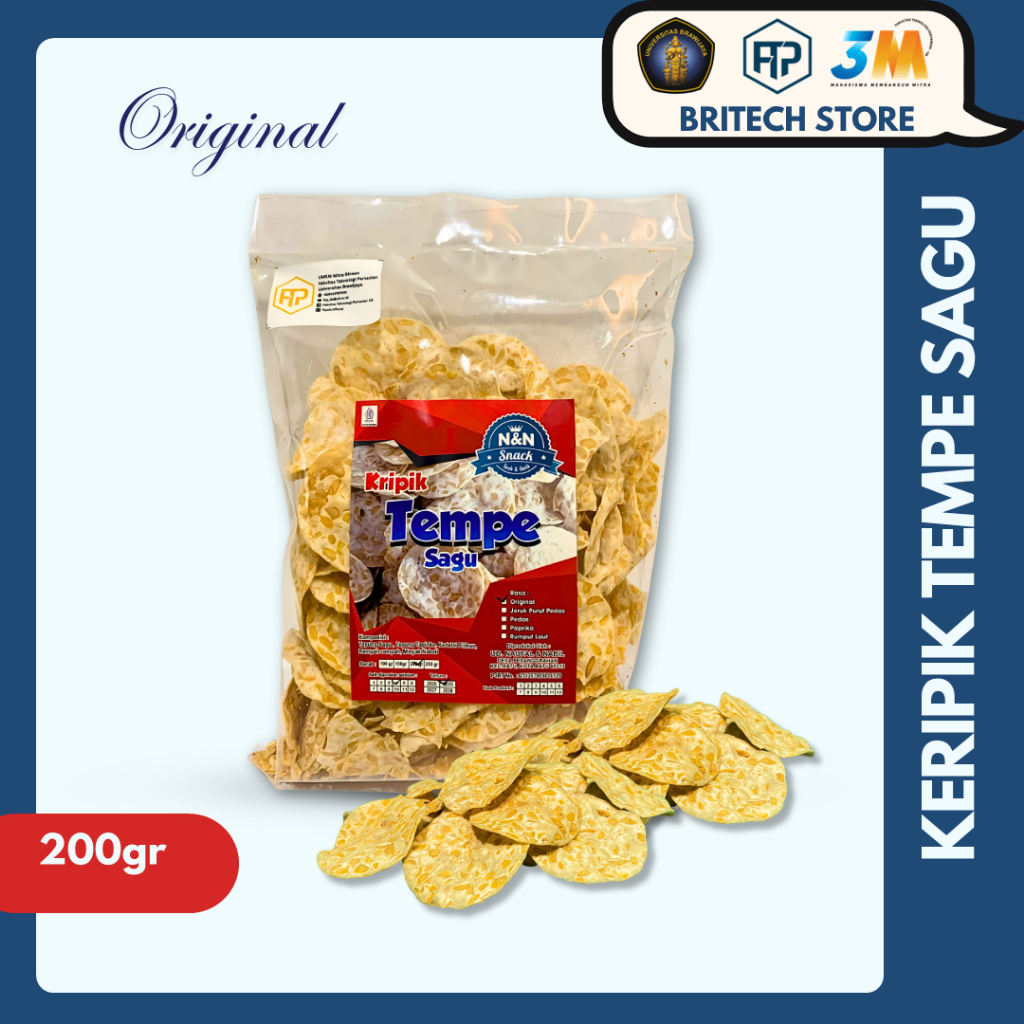 

NN Snack Keripik tempe sagu | Original & Pedas Daun Jeruk 200gr