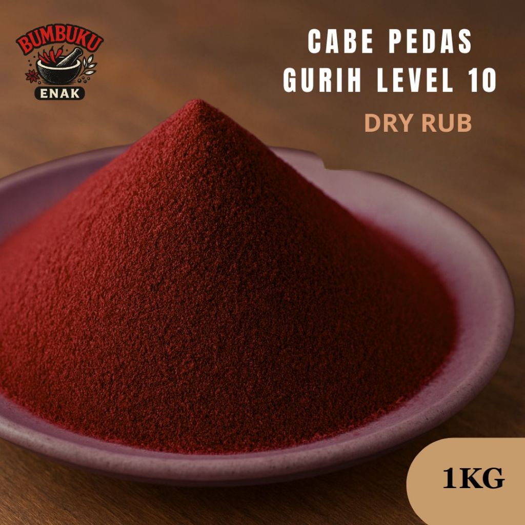 

Bumbu Tabur Cabe Pedas Gurih Level 10 1Kg | Dry Rub Lezat untuk Masakan & Camilan Pedas Nikmat