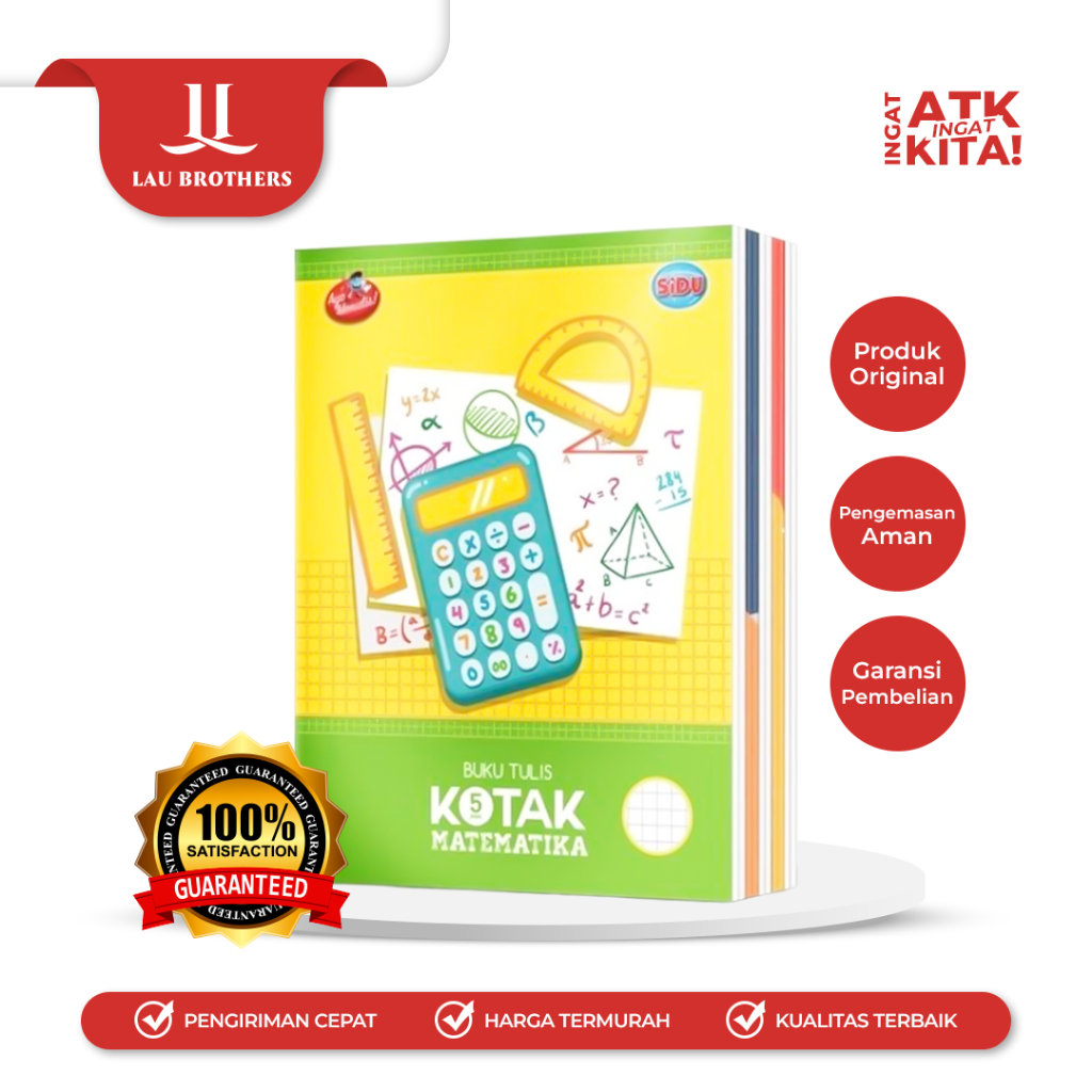 

SIDU BUKU TULIS KOTAK-KOTAK 5mm 38LEMBAR (1PACK/ 10BUKU)