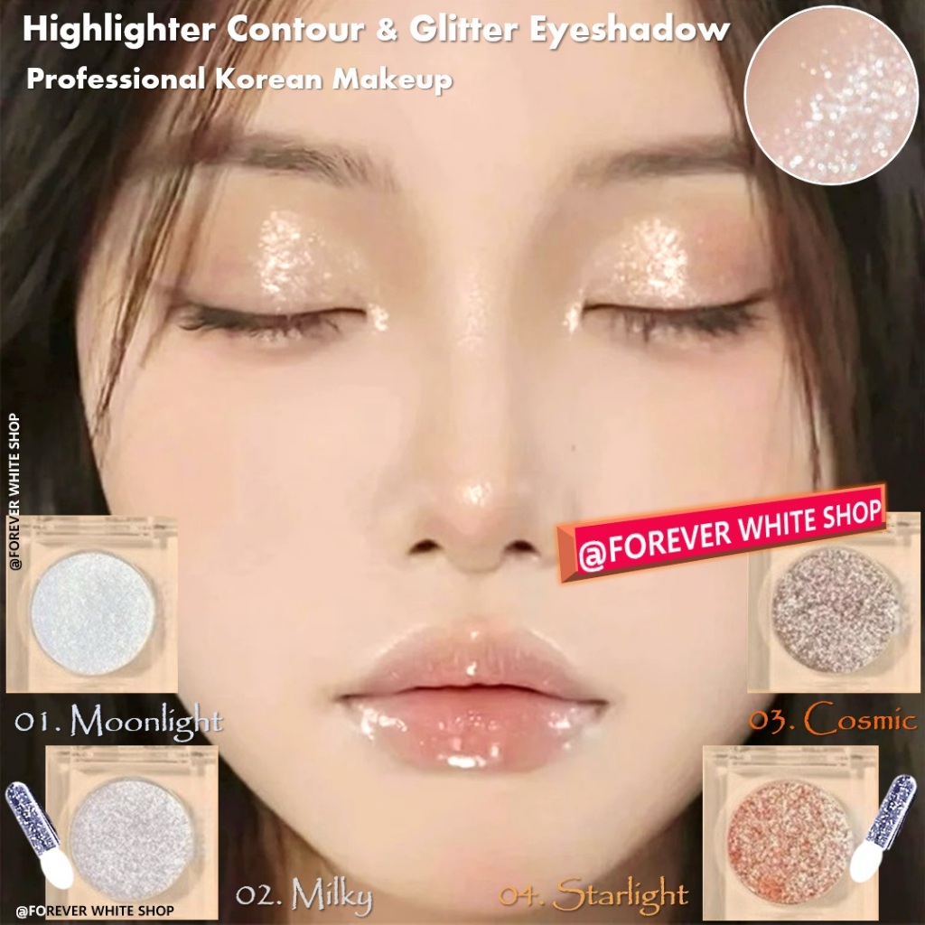 Colour Geometry Eyeshadow Glitter Highlighter Contour Hidung dan Wajah FWS 5138 / Eyeshadow Lengkap 