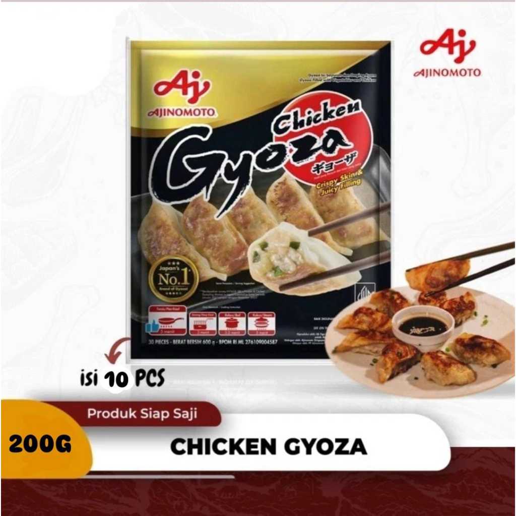 

Ajinomoto Chicken Gyoza Dumpling Ayam 200Gr & 600Gr Crispy Skin Juicy Filling Praktis / Gyoza Ajinomoto