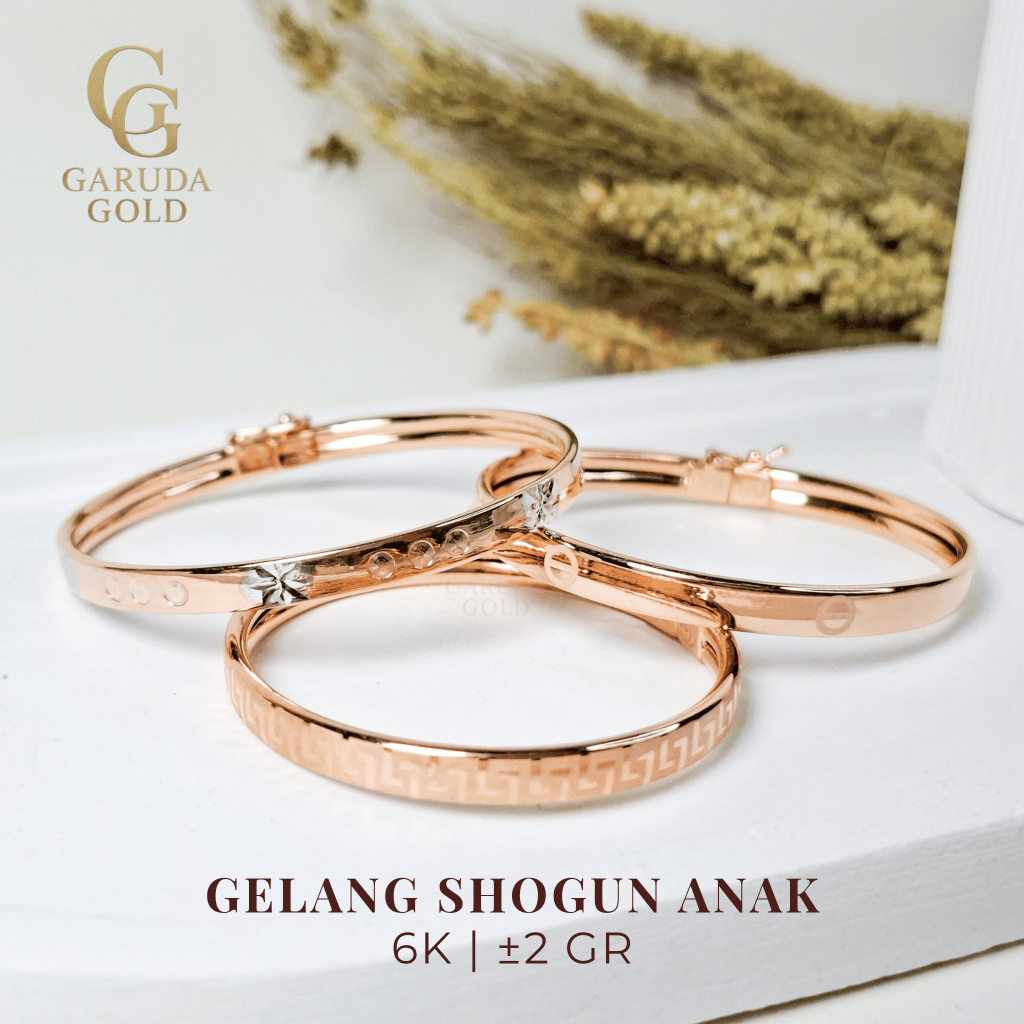 GELANG SHOGUN ANAK 6K | GELANG EMAS 6K | 2 GR