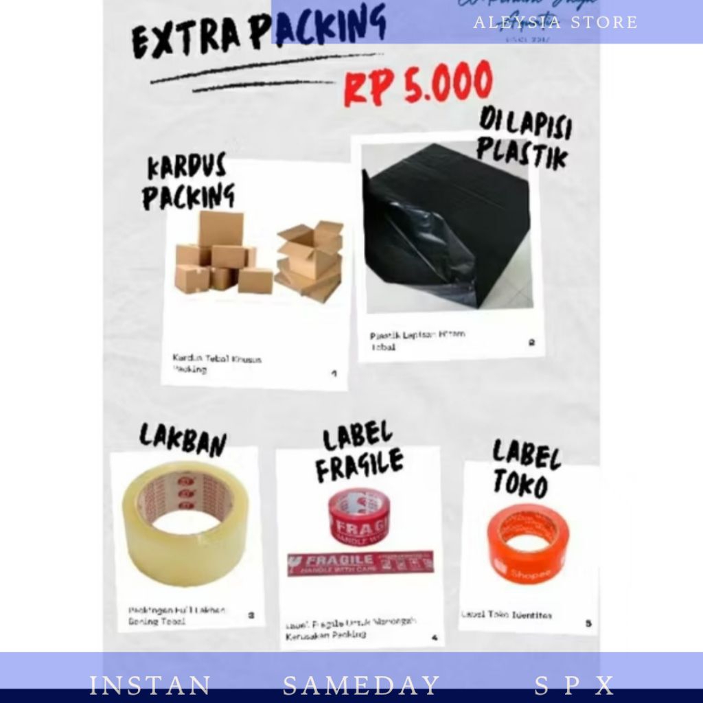 

Extra Packing Dus Solasi dan Plastik Pengiriman Via Logistik