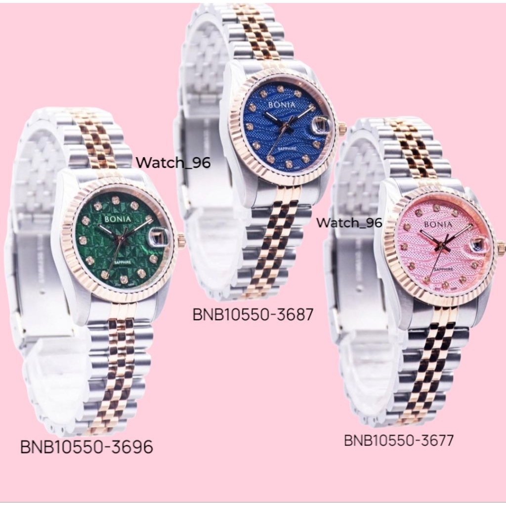 TERBARU 100% ASLI JAM TANGAN BONIA BNB10550 / BNB10550-3687 KACA SAPPHIRE GARANSI RESMI