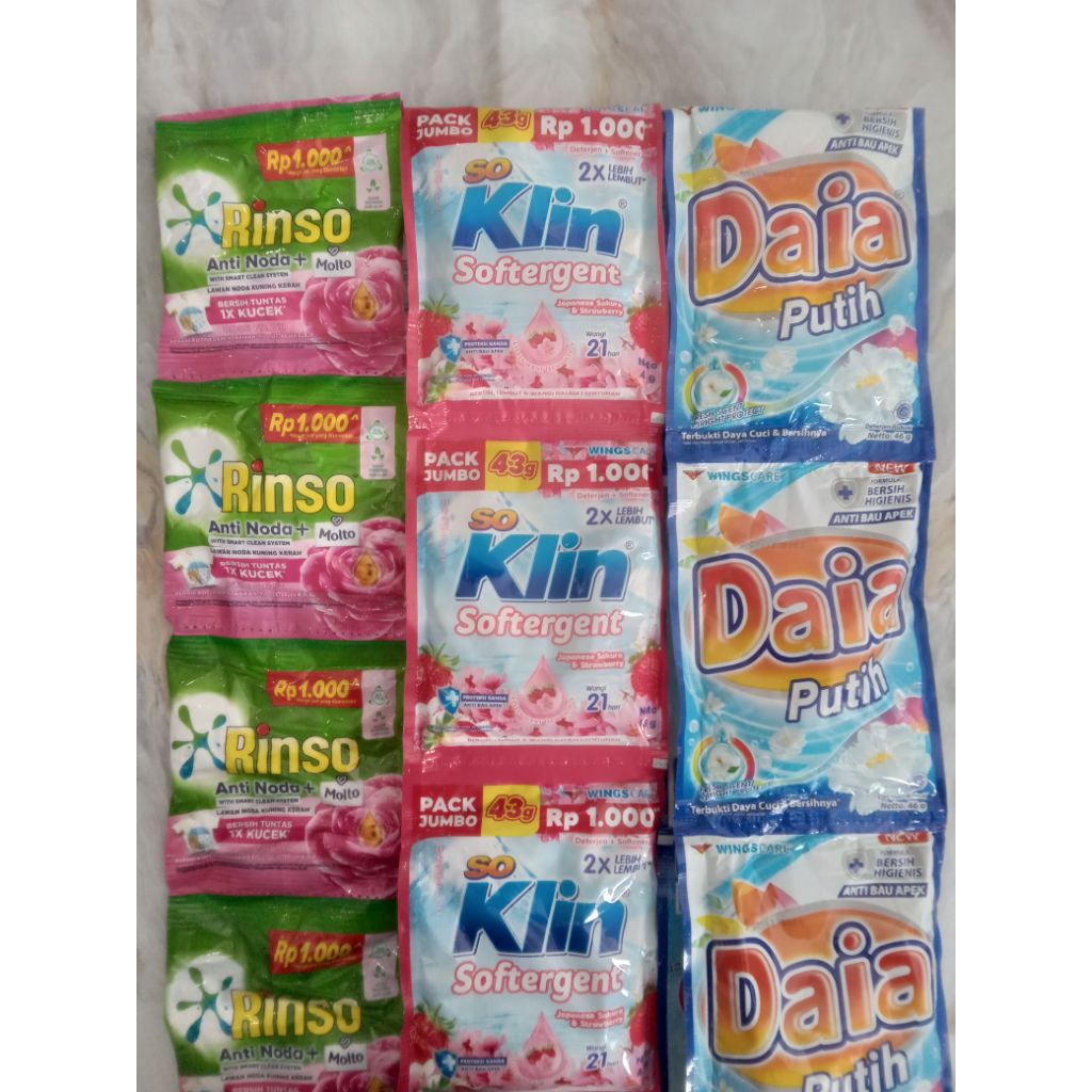 SOKLIN RENTENG/ DETERGEN BUBUK RENTENG