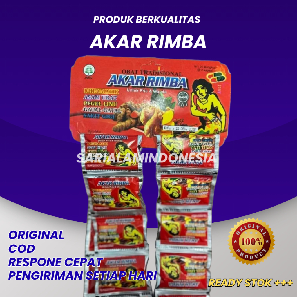 

Kapsul Tradisional Akar Rimba Original Renceng 20 Sachet