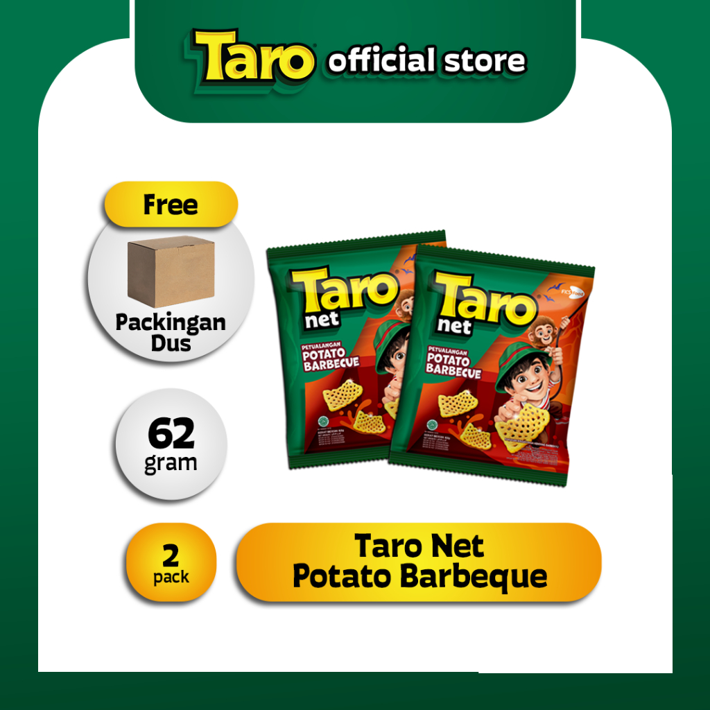 

TARO Net Potato Barbeque 62g 2 pcs Snack Ringan