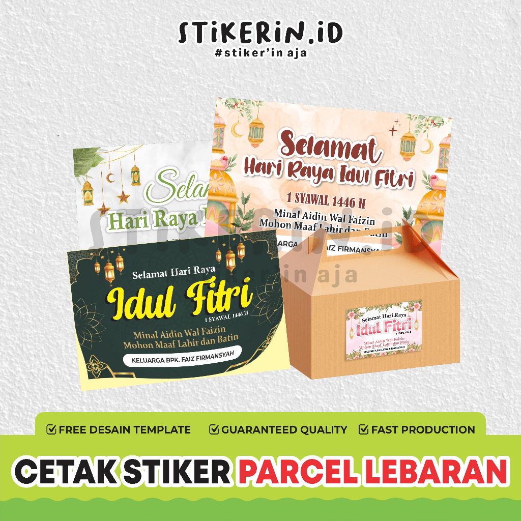 

(A3+) Stiker Ucapan Lebaran / Stiker Parsel Box Hampers Lebaran Hari Raya