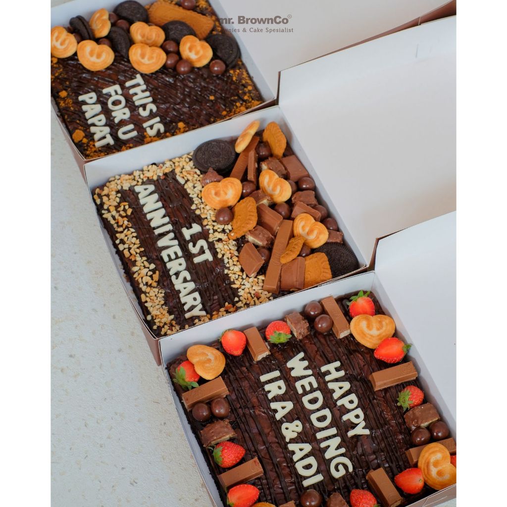 

Brownies mr.brownco | Birthday cake |Brownies size 20x20