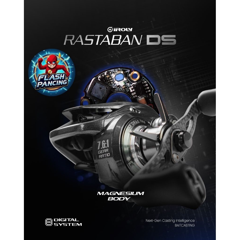 REEL BC IROLY RASTABAN LITE (2026) DC (DIGITAL CONTROL) - MAGNESIUM BODY HANDLE KIRI