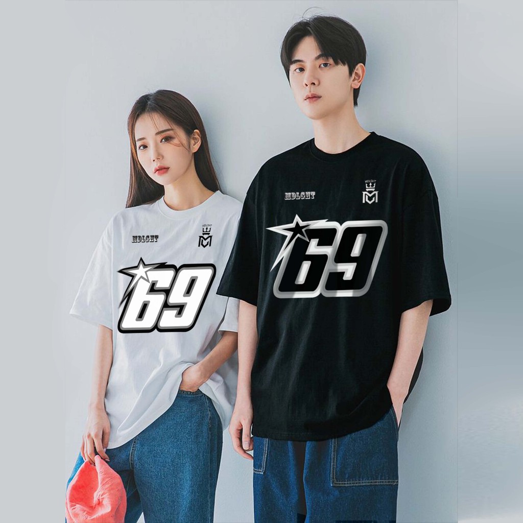 Kaos Distro 69 - Kaos 69 Terbaru Sablon Digital Katun Kaos Oblong Unisex Pria Wanita
