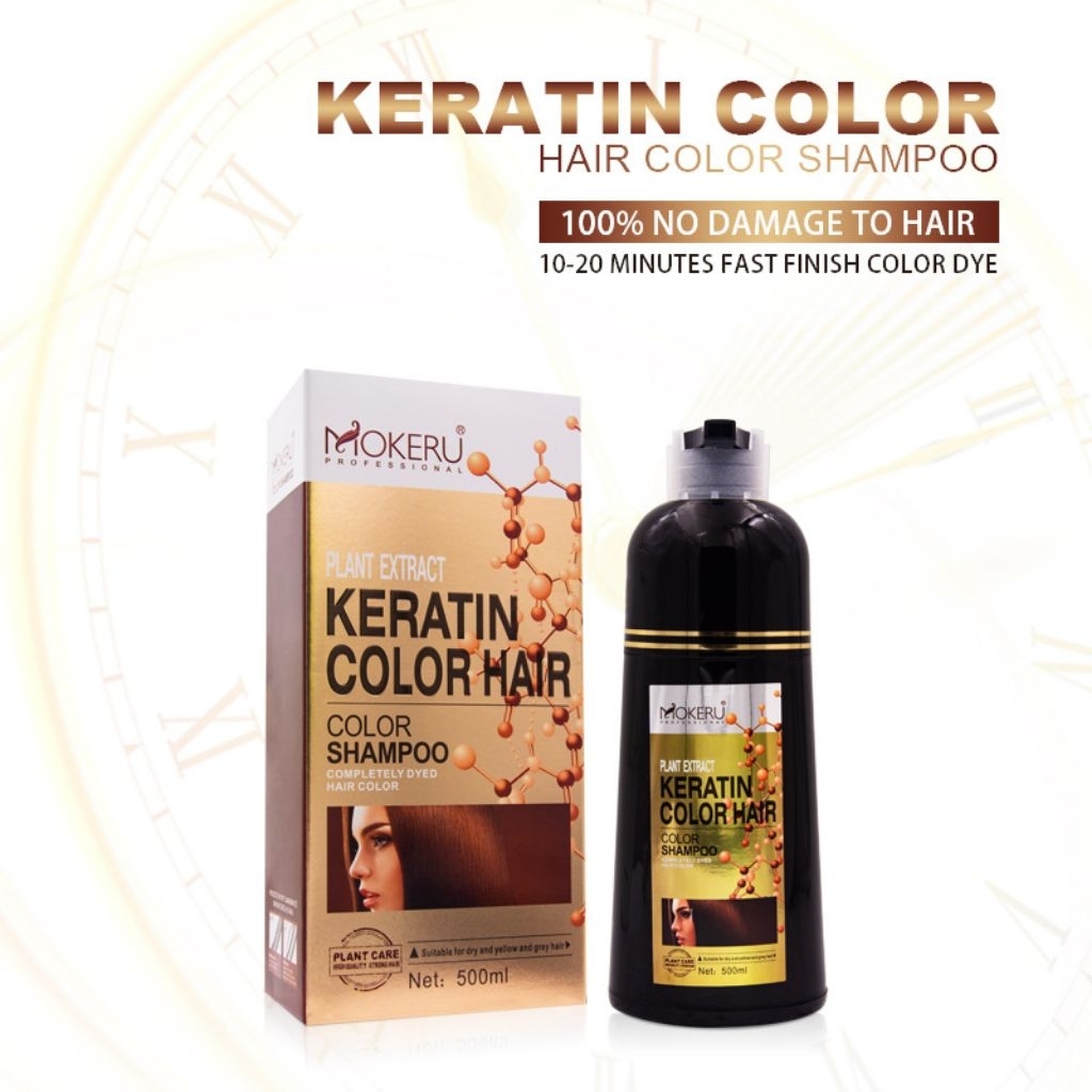 MOKERU Keratin Hair Dye Shampo