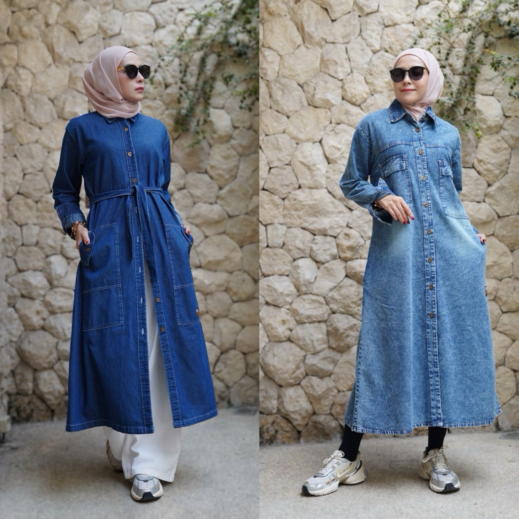 GYL Midi Dress Jeans | GYL Long Tunik Denim