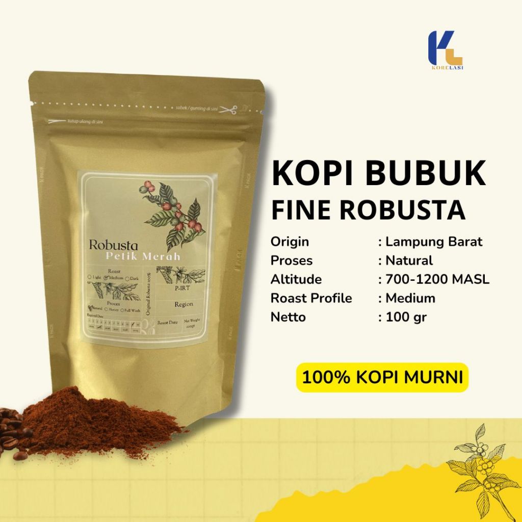 

kopi bubuk robusta fine lampung barat