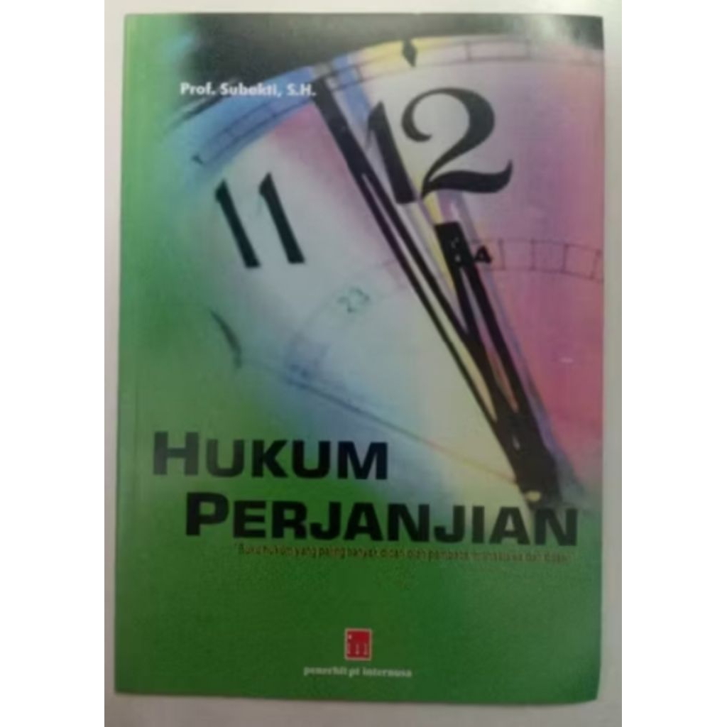 Hukum Perjanjian. Subekti