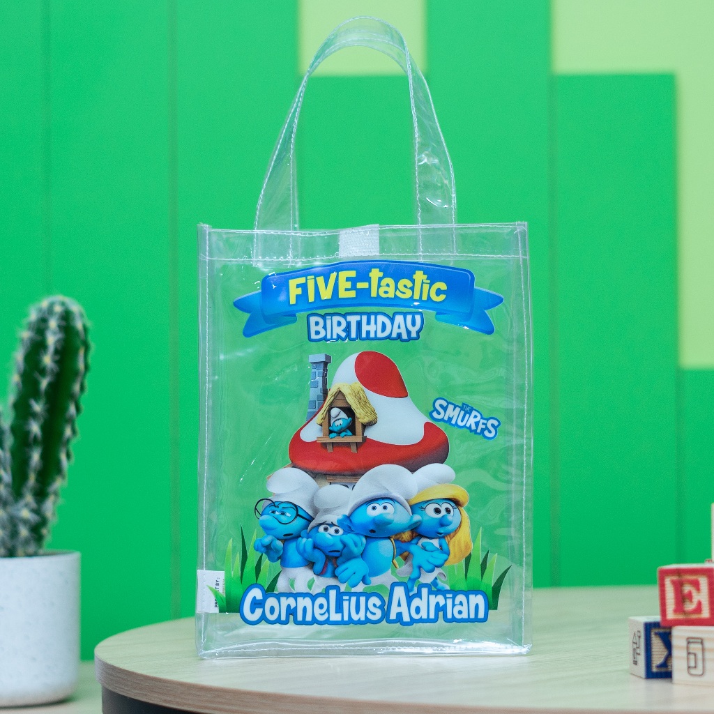 

Custom Tas Mika Transparan Potrait Tas Ulang Tahun Souvenir Hampers Ultah Goody bag