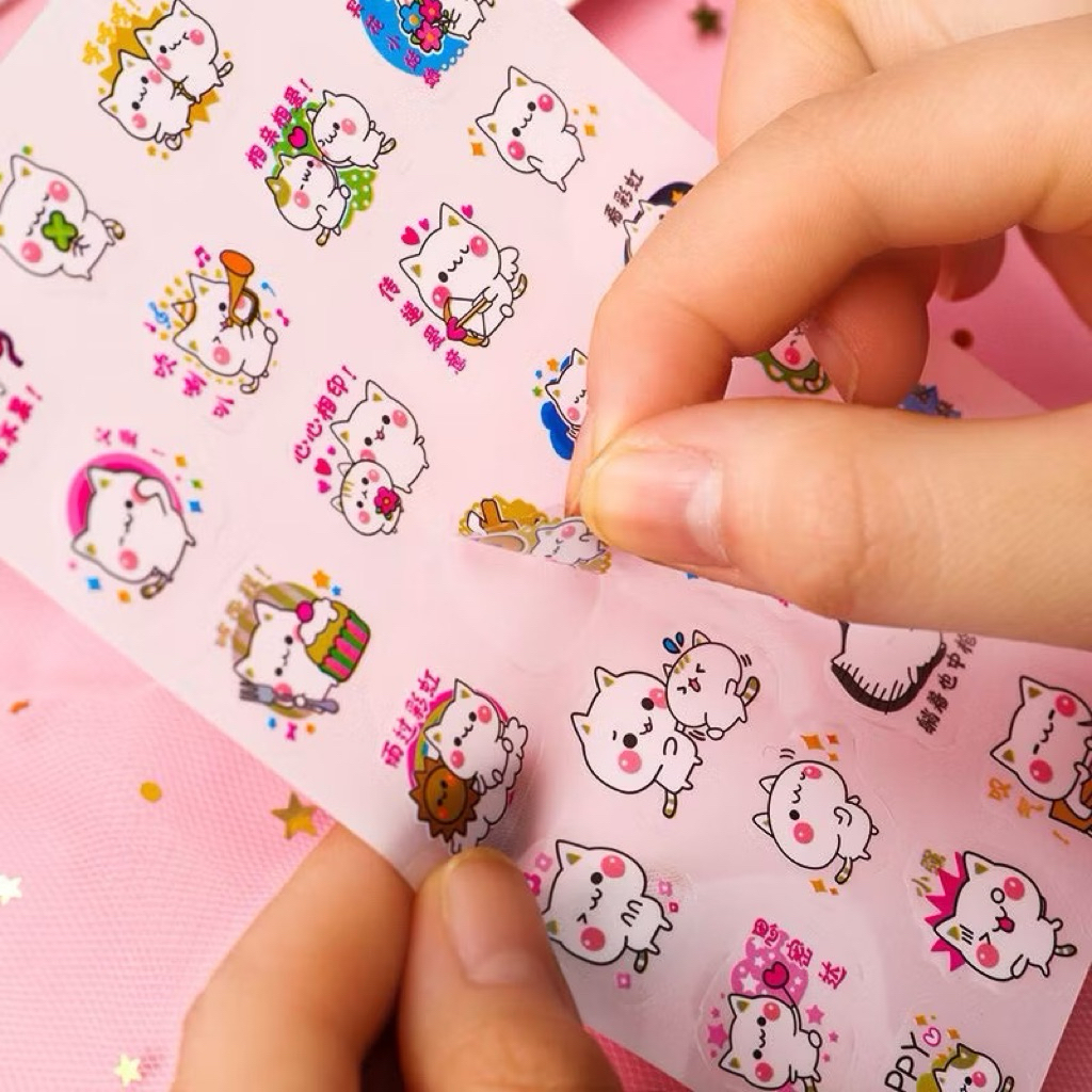 

[6 Lembar] Sticker Karakter Binatang Hiasan Buku Diary Scrapbook Jurnal Desain Design Lucu Murah Kelinci Rabbit Kucing Cat Babi Pig Snail Fish