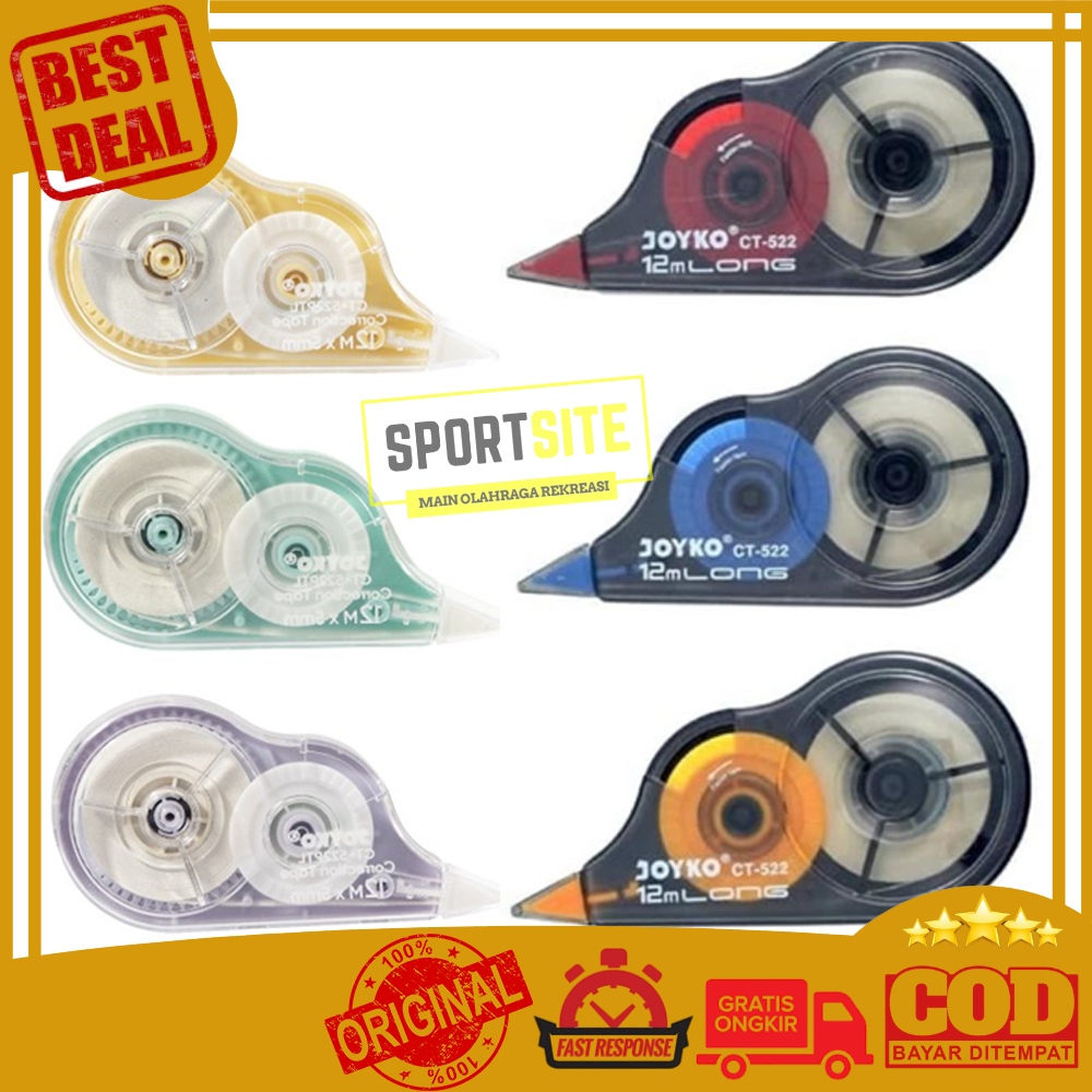 

Correction Tape 12M Joyko CT-522PTL CT-522 Pita Koreksi Tipe-X Office Stationery ATK Alat Bantu Sekolah Perlengkapan Kantor Memperbaiki Tulisan CT 522 PTL CT522 Tipex 12m x 5mm Tip-Ex Stipo Kertas Roll 12 m